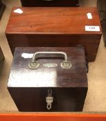 An early 20th Century mahogany cased Ever Ready battery powered electrical therapy unit,