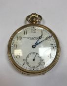 A 9 carat gold cased open face pocket watch,