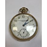 A 9 carat gold cased open face pocket watch,