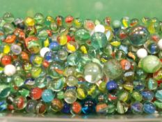 A large collection of assorted marbles