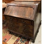 A mahogany bureau in the Georgian style