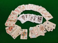 A pack of CL Würst of Frankfurt playing cards depicting various city scenes, island scenes,