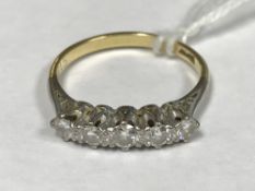 An 18 carat gold five stone set diamond ring approx. 2.