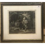 AFTER LANDSEER "The Travelled Monkey" black and white engraving approx.