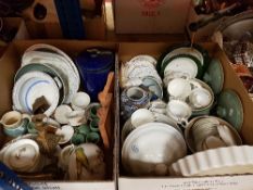 Two boxes of assorted china wares