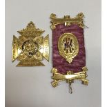 A collection of 9 carat gold Royal Antediluvian Order of Buffaloes badge, weighable gold 13.