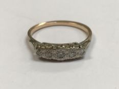 An 18 carat Ladies five stone diamond ring