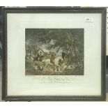 AFTER GEORGE MORLAND "Fox Hunting" four coloured lithographic prints