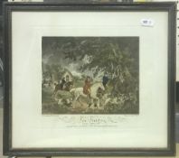 AFTER GEORGE MORLAND "Fox Hunting" four coloured lithographic prints