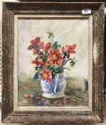 FLORENCE ENGELBACH (1872-1951) "Floral Still Life" oil on canvas signed lower right approx.