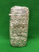 A silver cigar case (by Nathaniel Mills, Birmingham 1846),