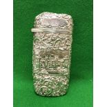 A silver cigar case (by Nathaniel Mills, Birmingham 1846),