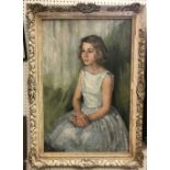 E.C. FORD "Portrait of a Girl", oil on canvas, signed lower left, approx.