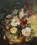 LILLIAS BLACKIE "Flowers in a Vase" a set of four still life studies, oil on board, all signed,