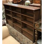 A late Victorian oak open bookcase,