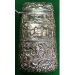 A silver cigar case (by Edward Smith, Birmingham 1845),