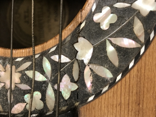 A 19th Century rosewood and mother of pearl inlaid six string guitar by J T L Jerome - Image 21 of 21