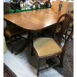 A set of eight Hepplewhite design mahogany framed dining chairs,