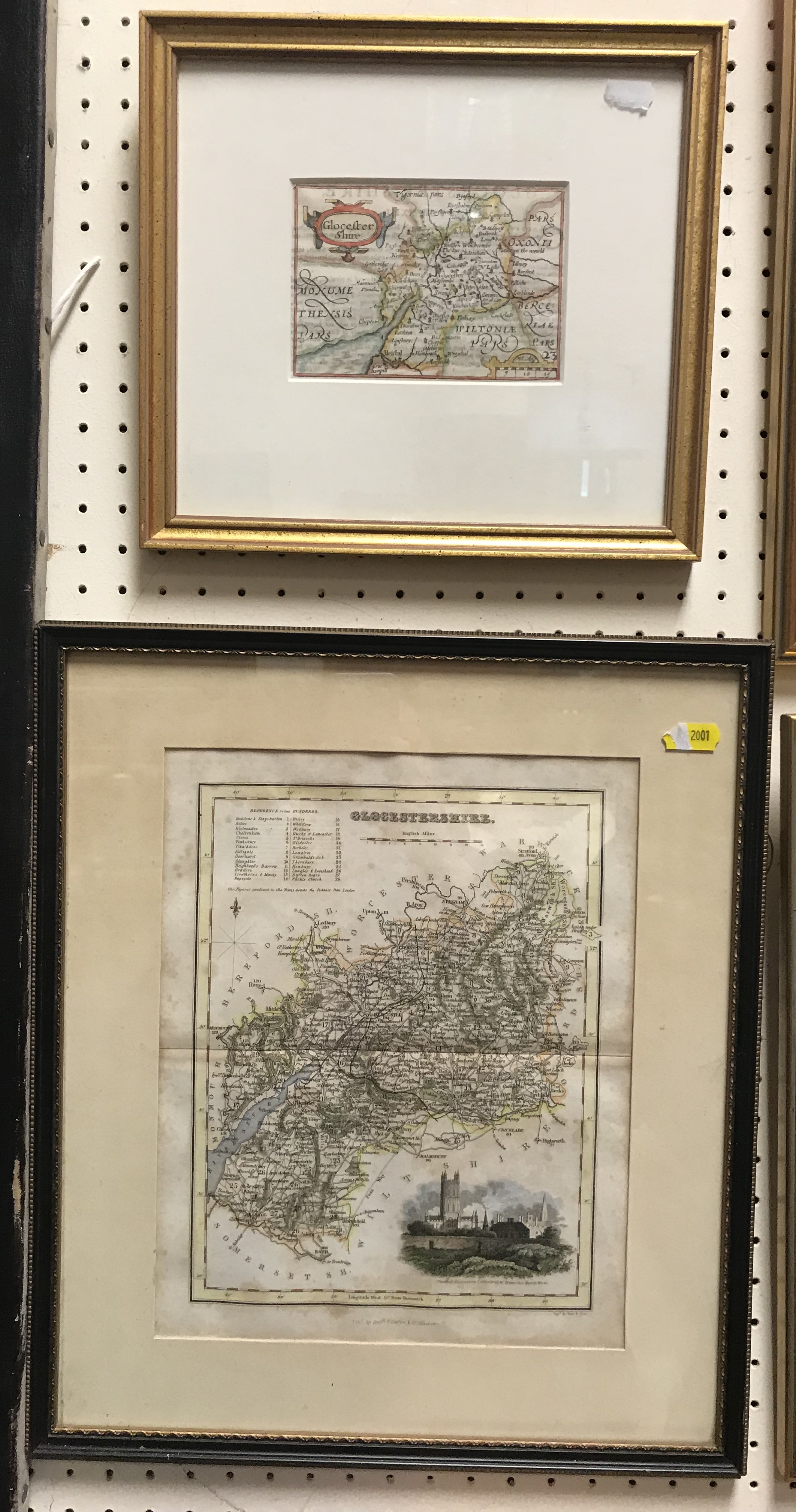 AFTER ROBERT MORDEN "Map of Gloucestershire" hand coloured engraving together with AFTER VAN DEN - Image 2 of 4