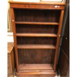 A Victorian mahogany open bookcase with adjustable shelving