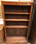 A Victorian mahogany open bookcase with adjustable shelving