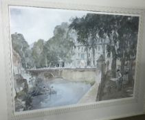 AFTER FRANCIS MURRAY RUSSELL FLINT "My father painting at Brantome France", colour print,