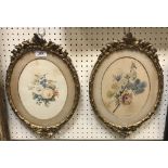 19TH CENTURY ENGLISH SCHOOL "Floral Sprays", a pair of watercolours,