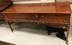 A 19th Century mahogany and inlaid square piano,