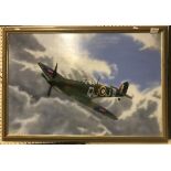 W ORAM "Spitfire Vb" oil on board, signed,