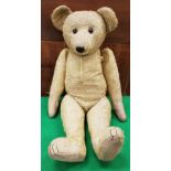 An early 20th Century gold plush bear in the manner of Steiff (no button)