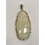 A large Australian opal pendant in 18 carat gold mount