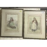 H T M (19TH CENTURY SCOTTISH SCHOOL) A pair of 19th Century watercolour studies of Scottish girls