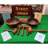 A collection of items relating to the RAOB Buffaloes Cirencester Branch, to include wooden bowls,