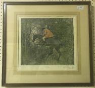 AFTER ALFRED MUNNINGS "The Gap", coloured lithograph,