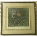 AFTER ALFRED MUNNINGS "The Gap", coloured lithograph,