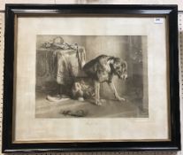 AFTER LANDSEER "Suspense", lithographic print,