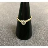 An 18 carat gold mounted solitaire diamond ring approx. 2.