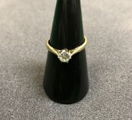 An 18 carat gold mounted solitaire diamond ring approx. 2.