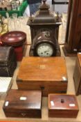 A collection of items comprising a 19th Century German mantel clock,