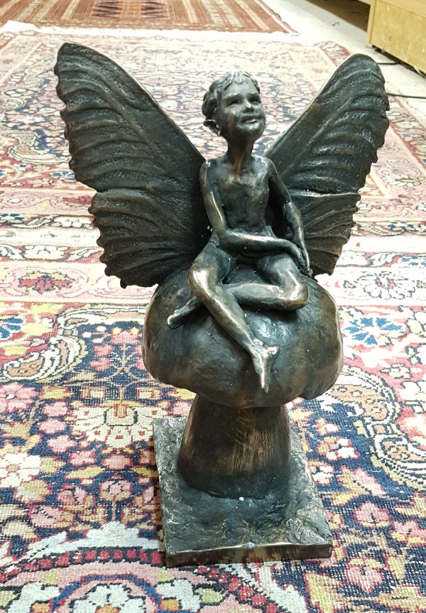 ROLAND MOLL "Pixie" a bronzed cold cast