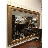 A modern painted wall mirror