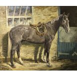 M M LATHAM "Harold", study of a grey hun