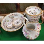 A late Victorian Cauldon china six piece