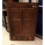 A 19th Century oak and inlaid two door h