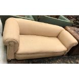 A circa 1900 upholstered Chesterfield dr