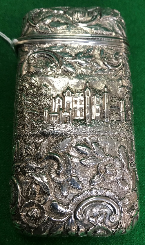 A silver cigar case (by Edward Smith, Bi