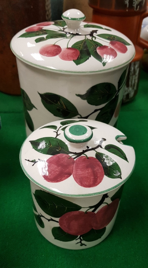 A Plichta Pottery "Cherry" pattern pot a