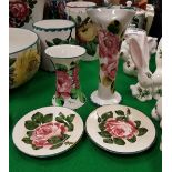 A Wemyss Pottery "Cabbage Rose" design h