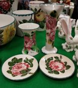 A Wemyss Pottery "Cabbage Rose" design h