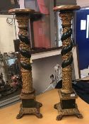 A pair of carved giltwood and gesso and